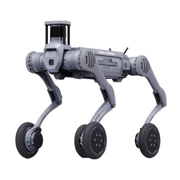 Unitree B2-W vierbeiniger Roboter mit Rädern